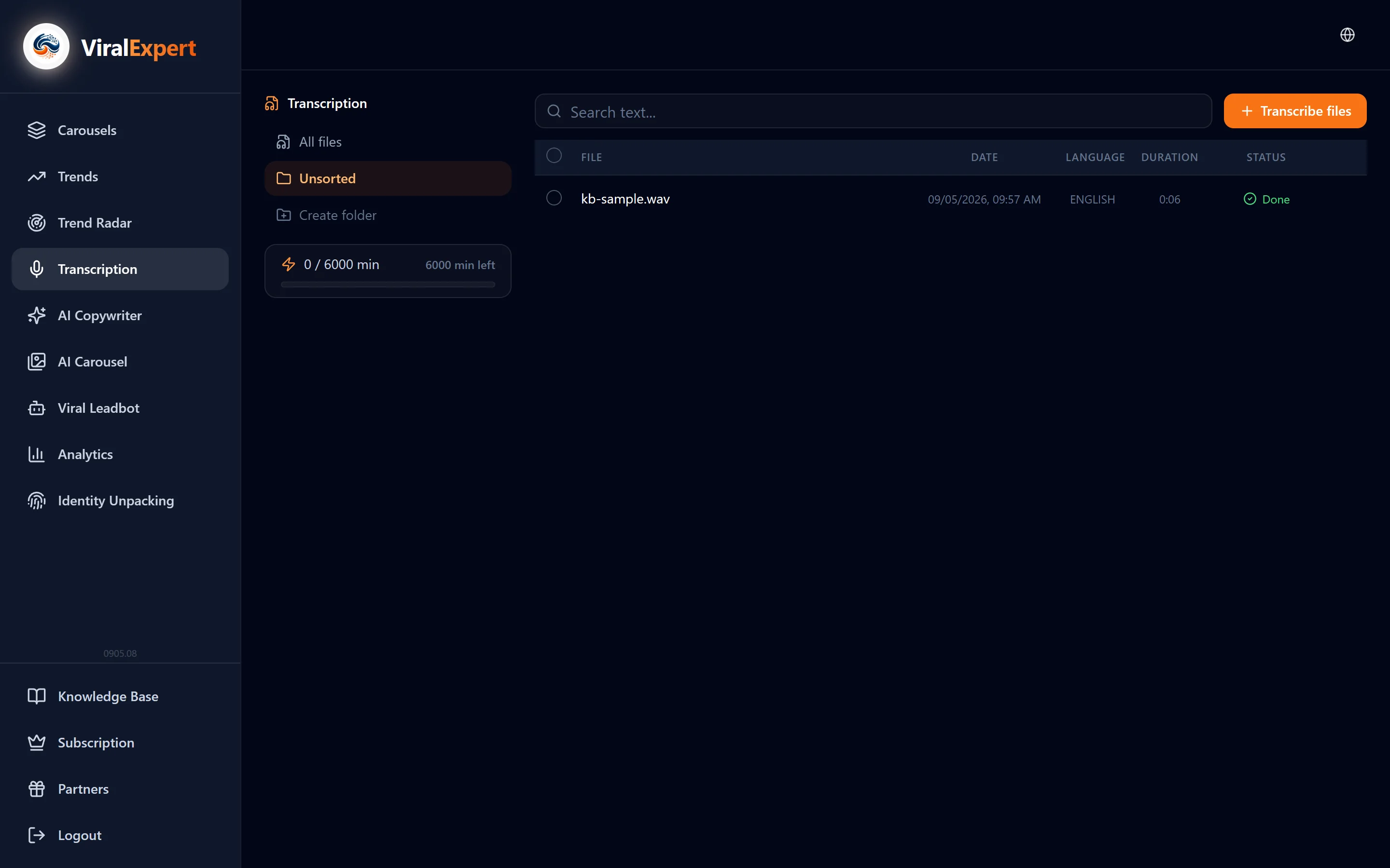 Open the section and check your remaining minutes