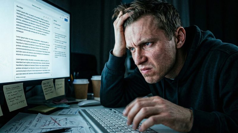 Rewrite text 3-5 times